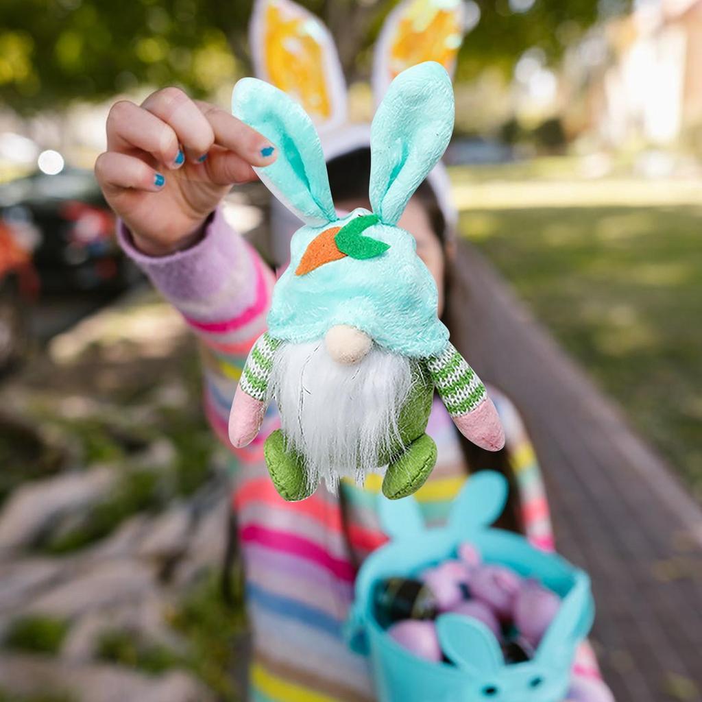 2023 New Easter Faceless Gnome Rabbit Doll Handmade Reusable Home Decoration Spring Hanging Bunny Ornaments Kids Gifts