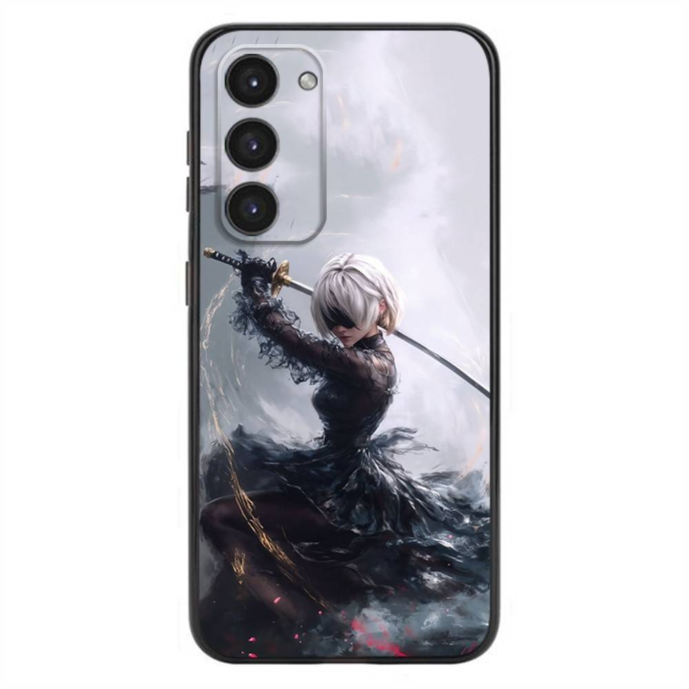 Game N-NieR Automata 2B Phone Case For Samsung Galaxy A20,21s,22,31,32,52,53,72,73,80,91 Soft Liquid Silicone Black Cover