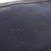 Used BALENCIAGA NAVY CLIP L business bag clutch bag canvas leather Navy Black Used unisex