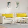 Sofa Cushions 2 Pcs Light Yellow 120 X 40 Cm Fabric