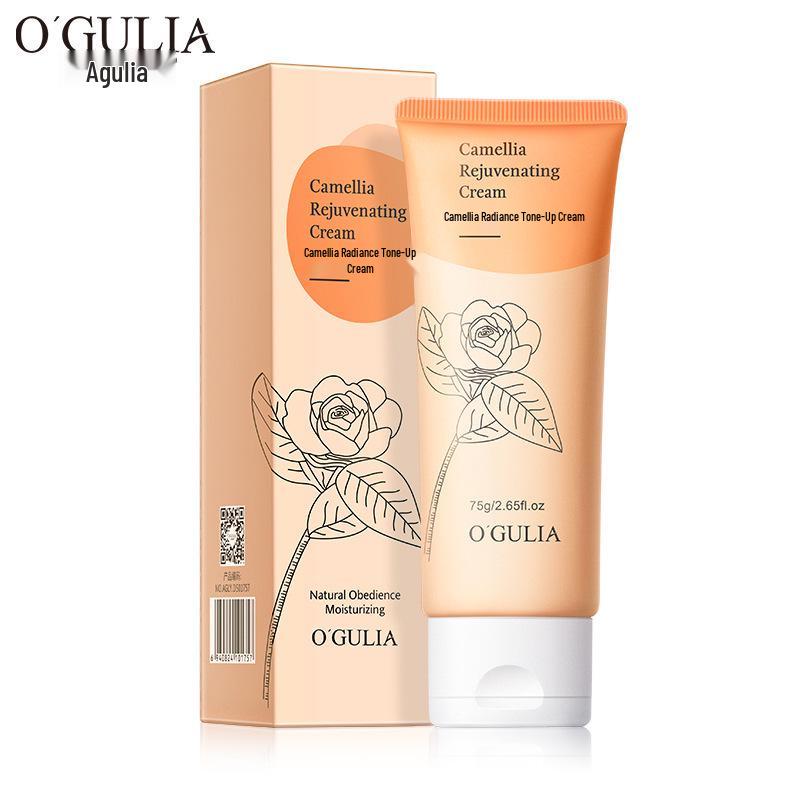 Agulia Camellia Brightening Bare Skin Cream - Gentle, Non-Irritating, Oil-Control, Concealing & Brightening Cream for Lazy Skin Care