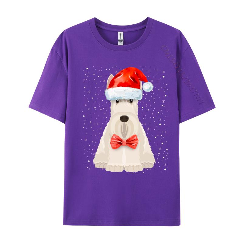 Scottish Terrier Christmas Idea For Women Xmas Scottie Dog T Shirt Cotton Clothes Humor Winter T-Shirt