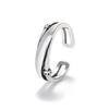 Thai Silver Geometric Rings: Women's Adjustable Korean-Style Open Retro Jewelry