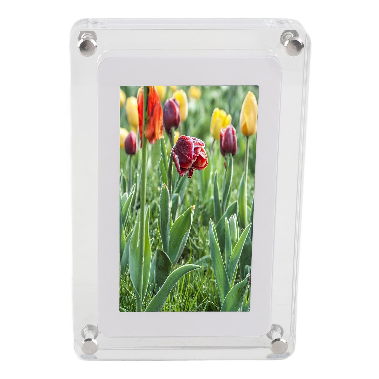 

Видеорамка для фото 5 дюймов Экран Тип C 4 ГБ 1000 мАч Цифровая фоторамка для домашнего офиса Декор UK Plug