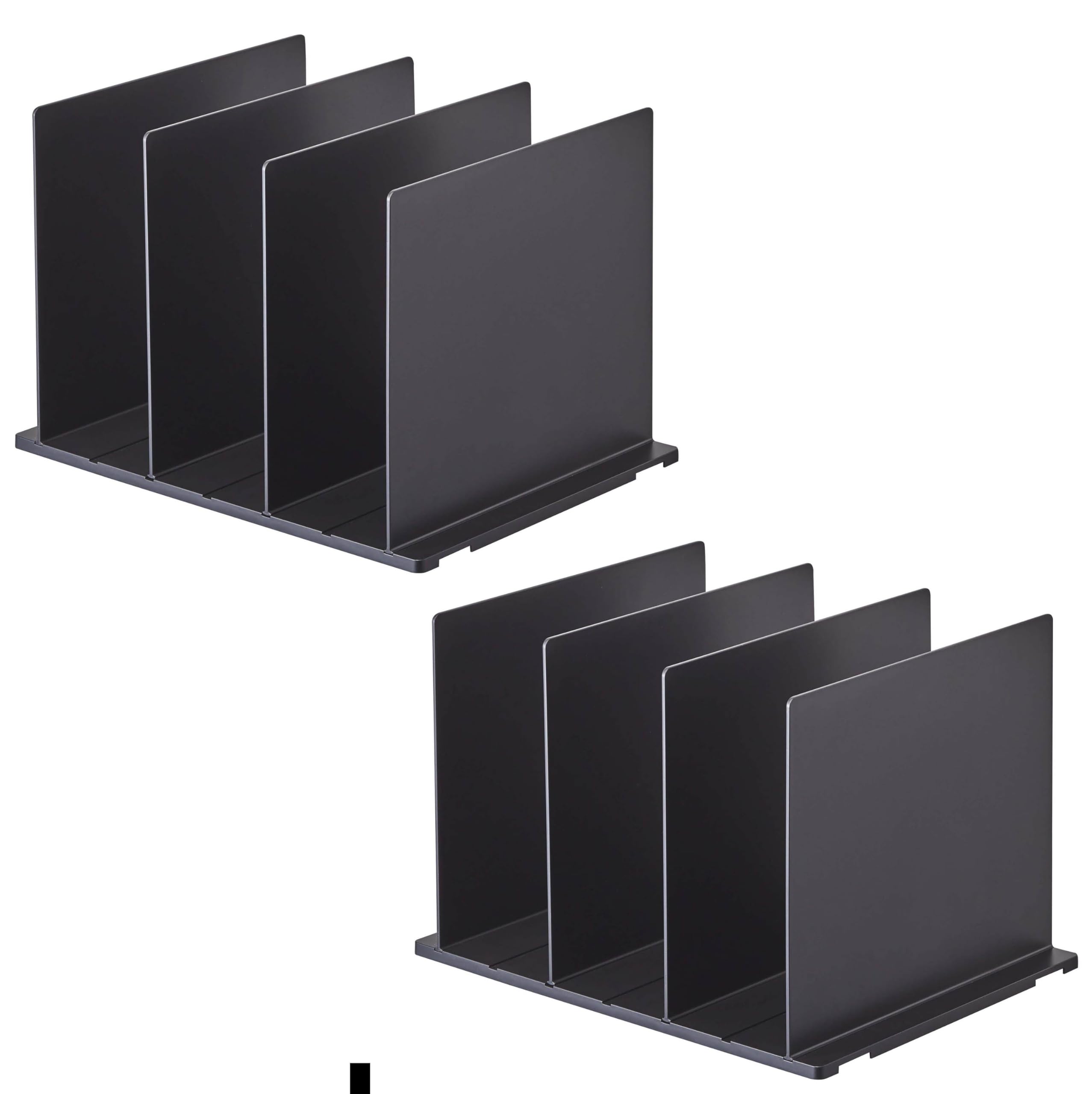 

Yamazaki Jitsugyo Сумка для хранения Набор для умного шкафа, регулируемая перегородка, соединяемая, 4957 Подставка, 2, черный, прибл.. Ш31,8XГ24XВ21см (за пару)