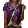 New Marble Graphic T-Shirts Gradient 3D Print Women O-Neck Short Sleeve T Shirt Y2k Harajuku Oversized Tees Top Female Clothing