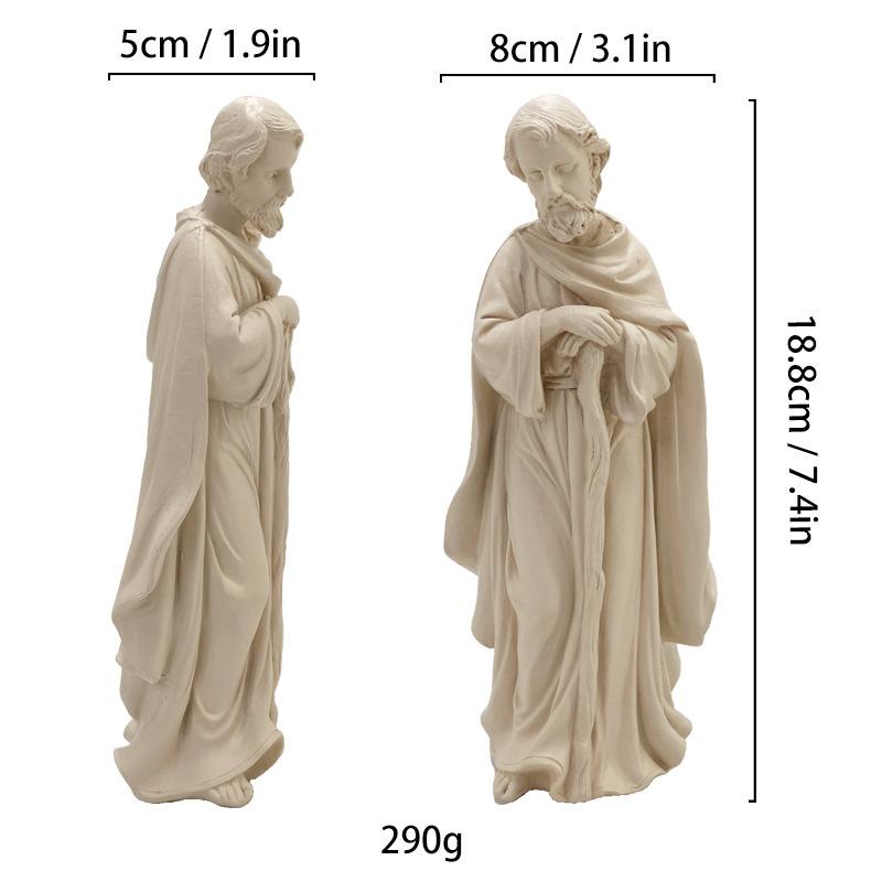 Simulated Human Figure Sculpture Christ Catholicism Shepherd Angel Resin Handicrafts Jesus Home Decoration Ornaments