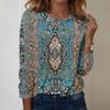 Long Sleeve Shirts For Women Cute Print Graphic Tees Blouses Casual Plus Size Basic Tops Pullover