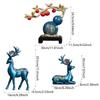 3x Gourd Deer Statues Set Decorative Figurines Collectible Prosperity Sculptures Desktop Ornaments for Living Room Entrance