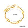 Fashion Jewelry Sets 18K Gold Plated Stainless Steel Chain Splice Bow Necklace and Bracelet Jewelry Sets for Women