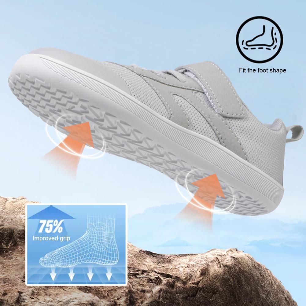 Kids Wide Barefoot Shoes Breathable Minimalist Sports Shoes Non-Slip Lightweight Running Shoes for Boys Girls
