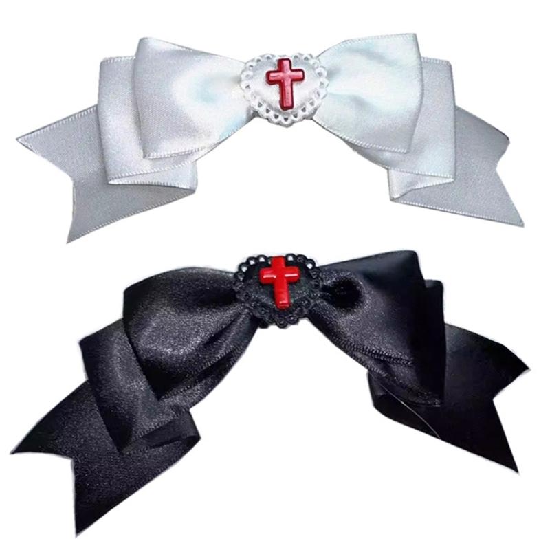 1PC Gothic Style Heart Bows Hair Clip Cosplay Hairpieces Party HeadwearFor Women Seeking Unique Fashion Accessories