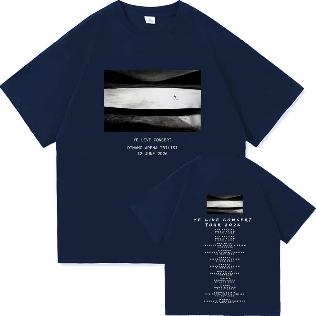 Fashion Y2K Plus Size Short Sleeve Crew Neck Cotton TShirt for Summer 2026 Kanye West Ye Print Comfortable Fan Gift Tshirt