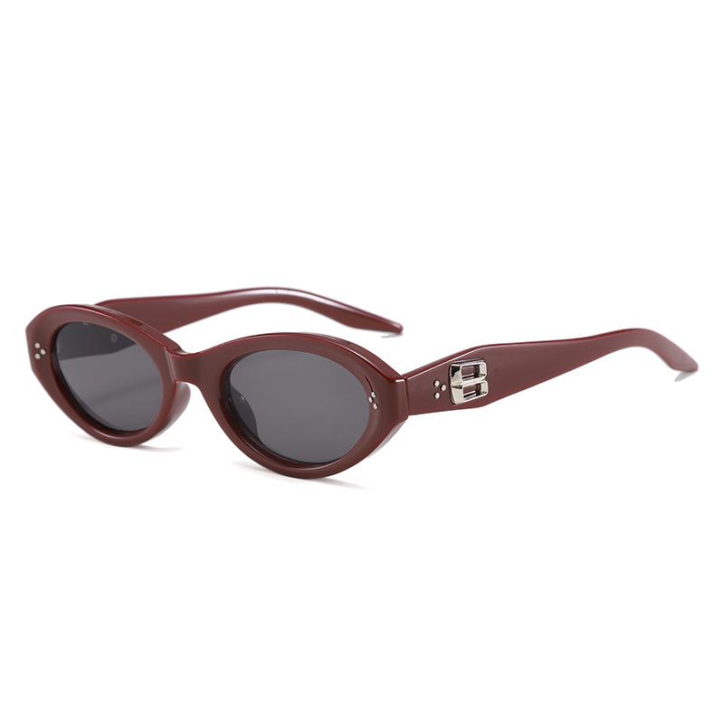 Retro Cat Eye Sunglasses For Women'S Advanced Sense Of Uv Protection, Square Face And Thin Sunglasses For Men