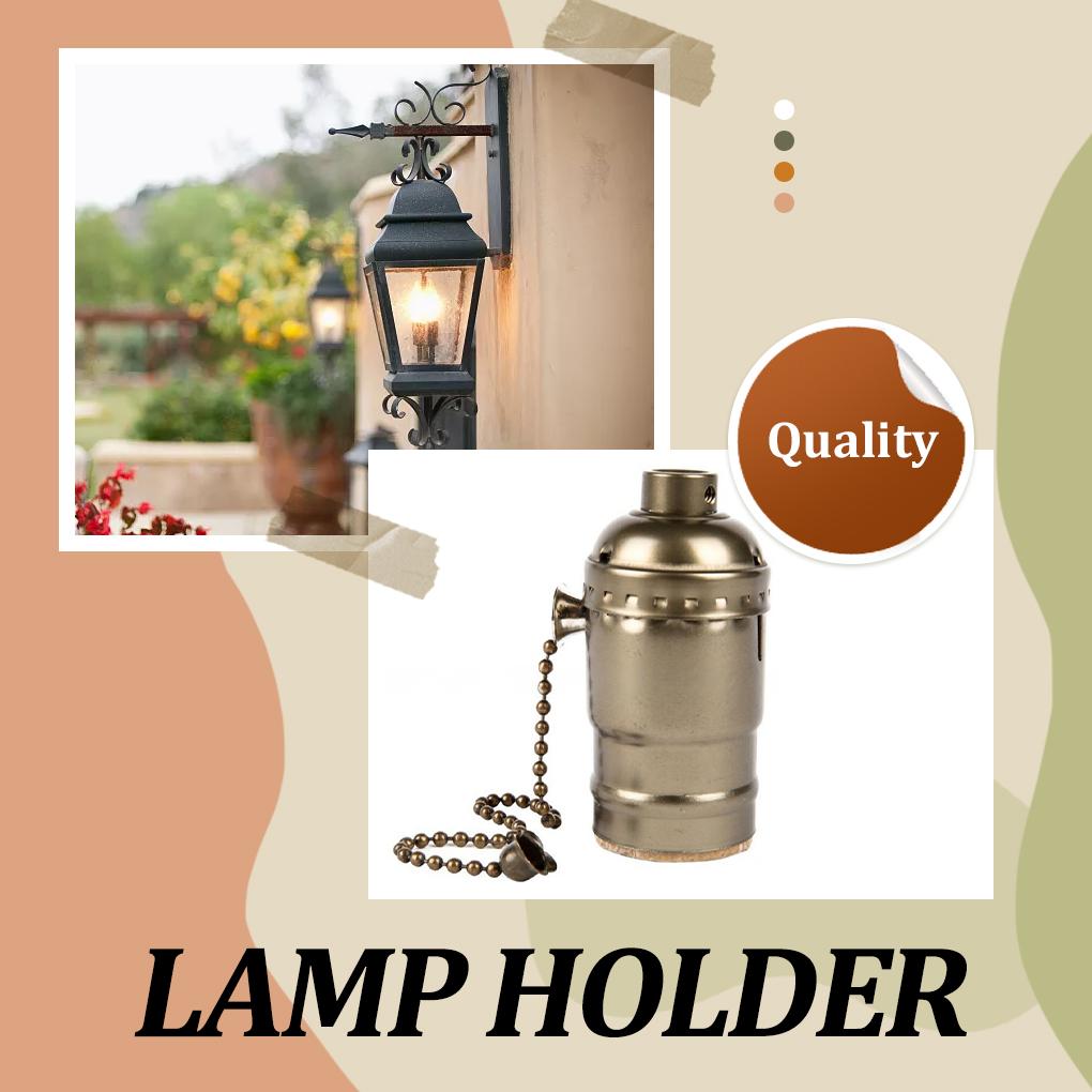 Light Socket Bulb Base Lantern Holder Space Saving Household Accessories Smooth Surface Multicolored Lighting Fixture