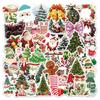 54 Sheets Christmas Cartoon Stickers for Decorating Skateboards, Notebooks, Tablets, and Christmas Trees