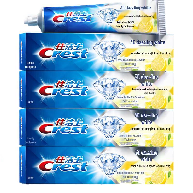 

Crest 3D White Lemon Tea Refreshing Toothpaste, 4 x 120g