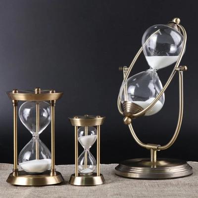 Sanduhr aus Metall, nordisch, modern, schlicht, für Zuhause, Dekoration, Wohnzimmer, Eingang, Arbeitszimmer, Büro, Sanduhr, Weihnachtsgeschenk