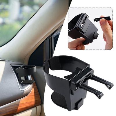 Car Cup Holder Fixed Hanging Type ABS Plasstic Car Beverage Water Rack Conditioning Air Vent Black Cup C9Q3