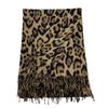 Leopard Print Women's Scarf - Autumn/Winter Thick Imitation Cashmere Shawl with Tassels - Classic European & American Style, Versatile & Warm.