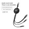 3 In 1 Portable Charging Data Cable Telescopic Charging Cable For Jeep Renegade Compass Grand Cherokee Wrangler Patriot Rubicon ALY1