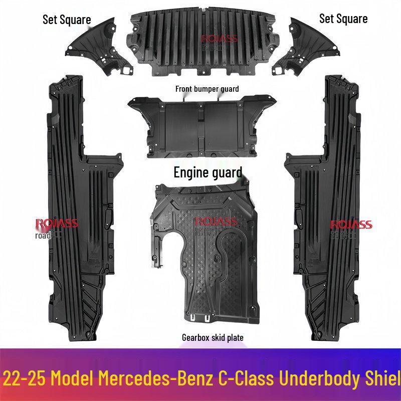 

Mercedes-Benz C-Class W206 Front Bumper Undercarriage Guard Plate for C200/C260/350 Left Triangle Plate [Brand Thick]