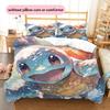 Squirtle Themed Duvet Cover & Pillowcases, Pokemon Fan Bedding, Great Gift.chl