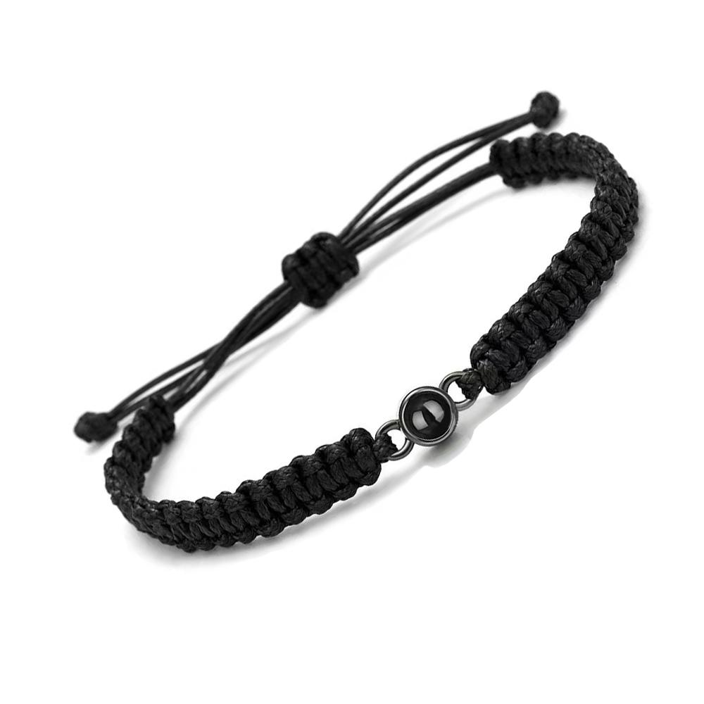 Custom Photo Bracelet with Photo Projection Hand Woven Personalized Photo Projection Bracelet Memory Bracelet Photo Wholesale