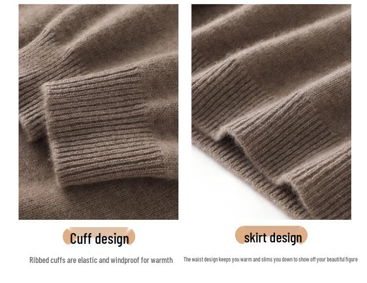 Autumn/Winter Women's Knitwear: Hollow Out Half-High Neck Long Sleeve Loose Slimming Pullover Sweater.