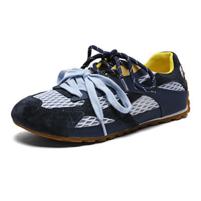 

Fashion Summer Outdoor Running Shoes 2025 Fashionable Comfortable Lace Up Women s Sneakers Casual Flats Soft Women Flat Sneakers Shoes 40 синий