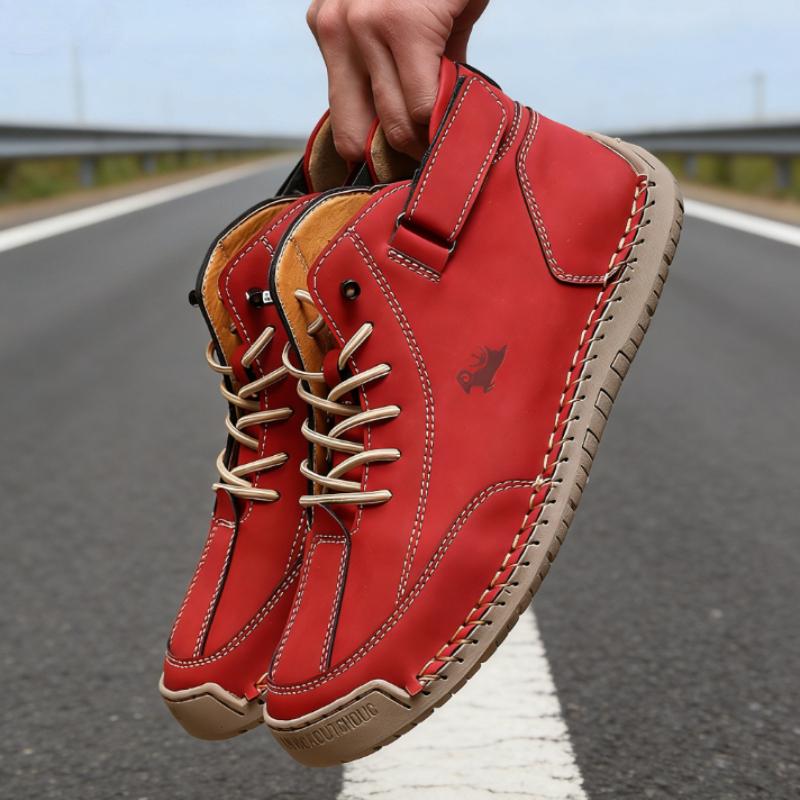 Men's Ankle Boots Casual Retro Leather Shoes Comfort Lace-up N-slip 2026 New Arrival Lightweight Soft Sole Breath Work Shoes