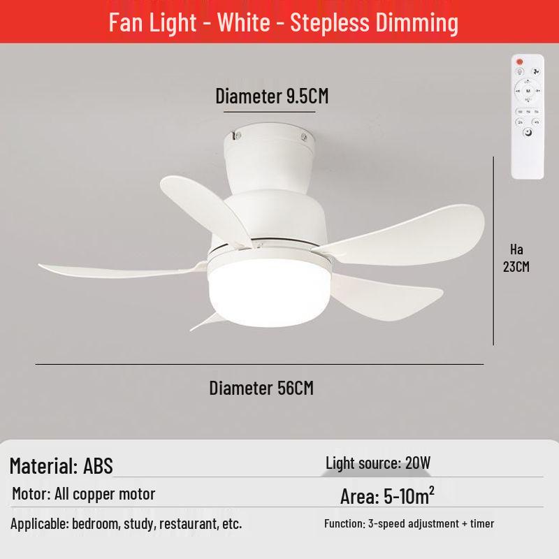 Walnut Chinese Style Ceiling Fan Light – Silent, Full Spectrum for Living Room and Bedroom