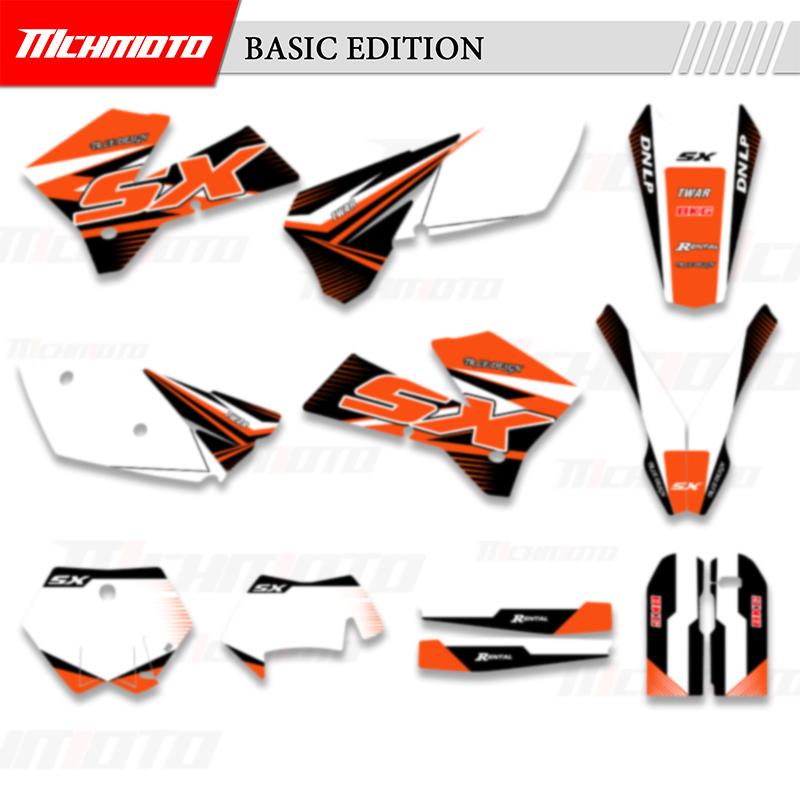 MCHMFG For KTM EXC SXF 2005 2006 2007 125 200 250 300 350 400 450 Graphics Decals Sticker Kits Motorcycle Background