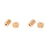 1/87 Modulus 0.2 15T Micro Brass Turbine Worm Gear Hole Diameter 0.8mm/1mm Reduction Pinion Shaft Connector for Model Railway