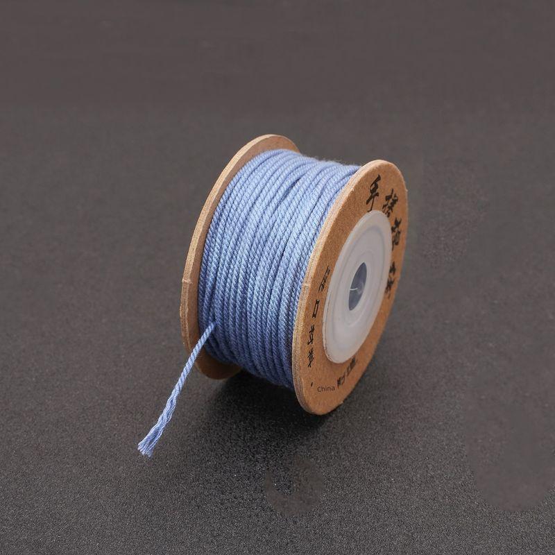 

Tibetan Style Hand Rub Cotton Thread Winding Bracelet Rope DIY Ancient Style Wenwan Thread Rope Non-Elastic Braided Rope Tassel Carrying Strap Haze blue thick 1.2mm about 20 m/Roll