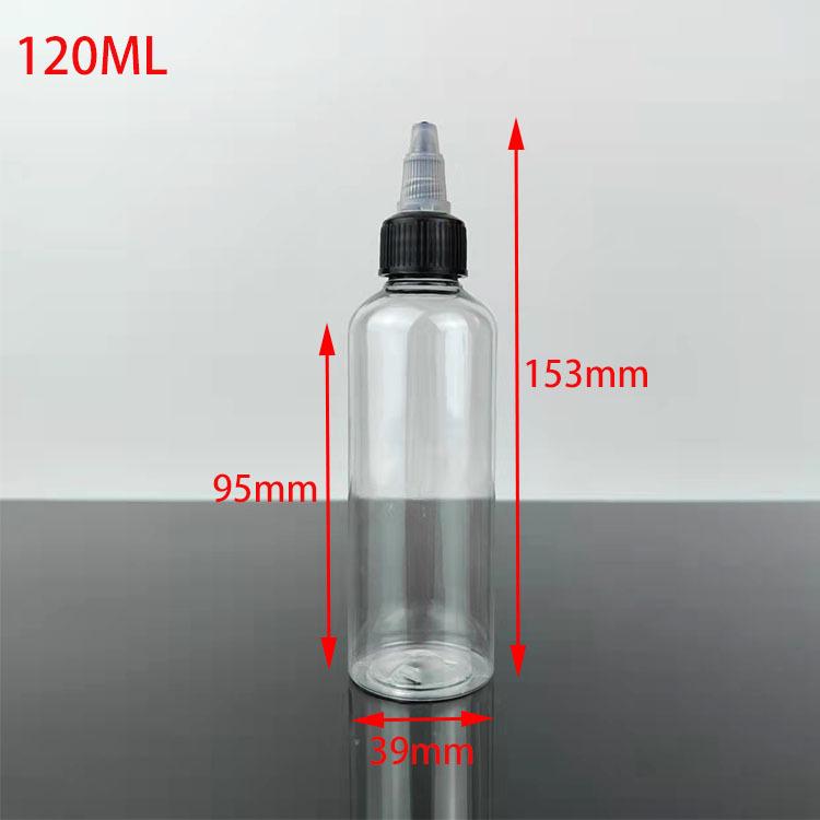 30, 50, 100ml Transparent PET Travel Bottle with Rotary Cap and Nozzle