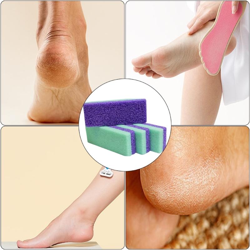 4 Pieces Foot Pumice Stone Feet Pumice Block Foot Care Exfoliator Pedicure Tool Callus Remover Foot Scrubber for Feet