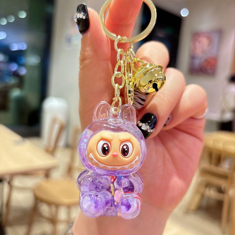 Llavero Acrílico Calabaza Arena Movediza Lindo Adornos Kiki Colgante de Bolsa Llavero de Regalo