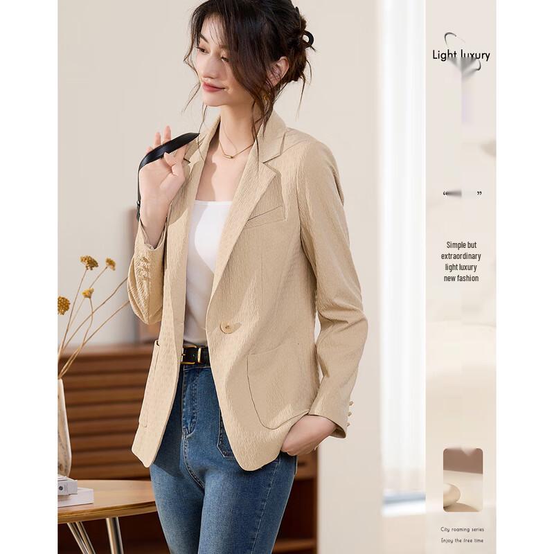 

Women s Simple Elegant Long Sleeve Short Jacket 2XL