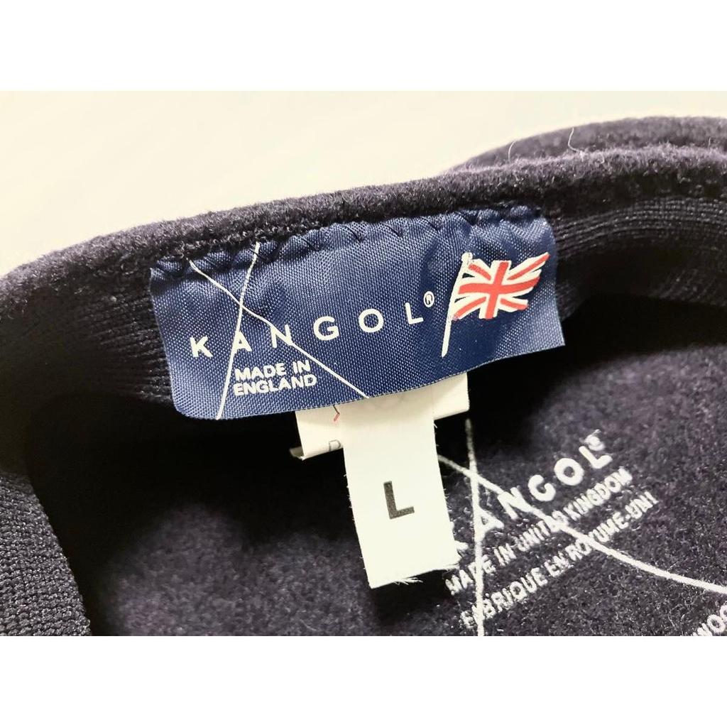 Used KANGOL Beret WOOL Navy Size L Made in England