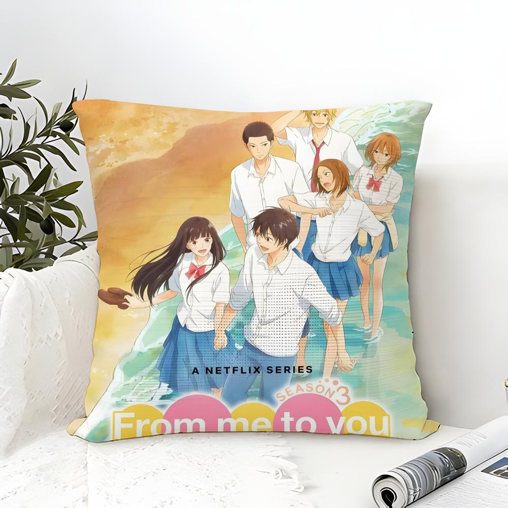 Classic Comics K-Kimi Ni TodokeS Pillow Case Linen Pillow Case Sofa Home Decor Cushion Cover Cushion Cove