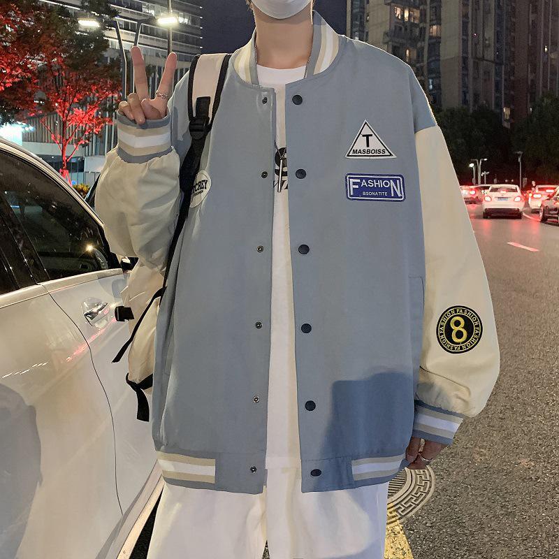 Men's Spring & Autumn Korean Style Trendy Baseball Jacket - High Street Casual Sportswear