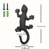 Novelty Iron Metal Gecko Hooks Coat Rack Wall Decor, Animal Lizard Garden Tool Wall Hooks Hanger for Home Garden Yard Fence, Towel Hooks, Keys Holder