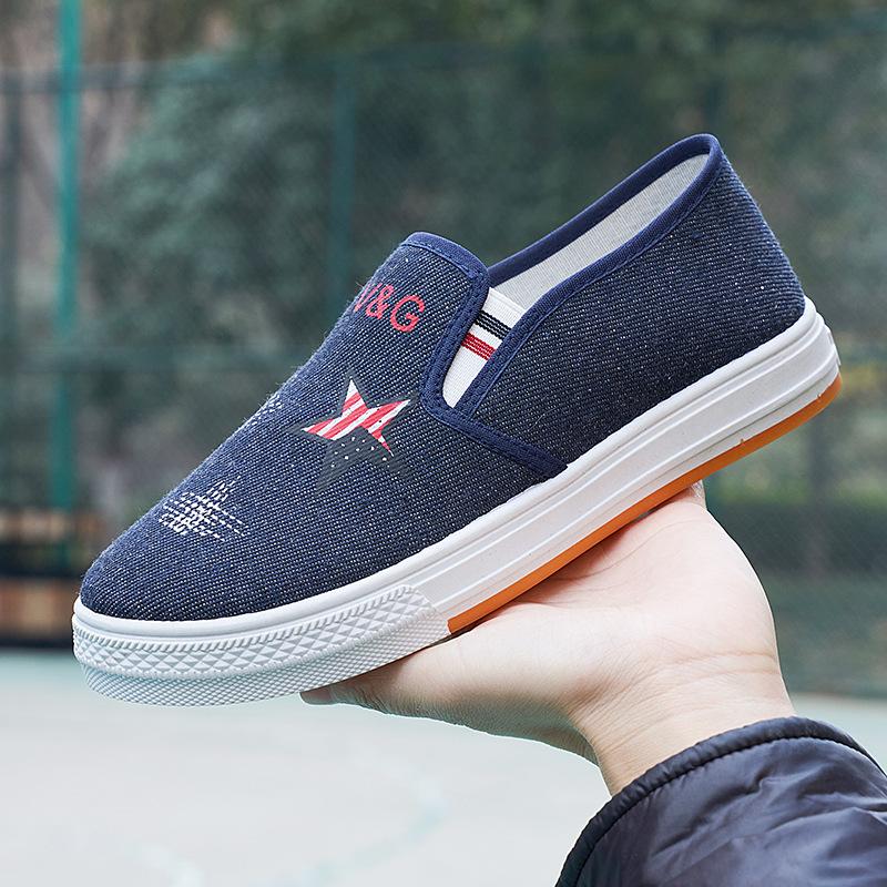 Весенние и осенние женские парусиновые туфли с одной педалью нескользящие дышащие рабочие тканевые туфли 40 1209₽