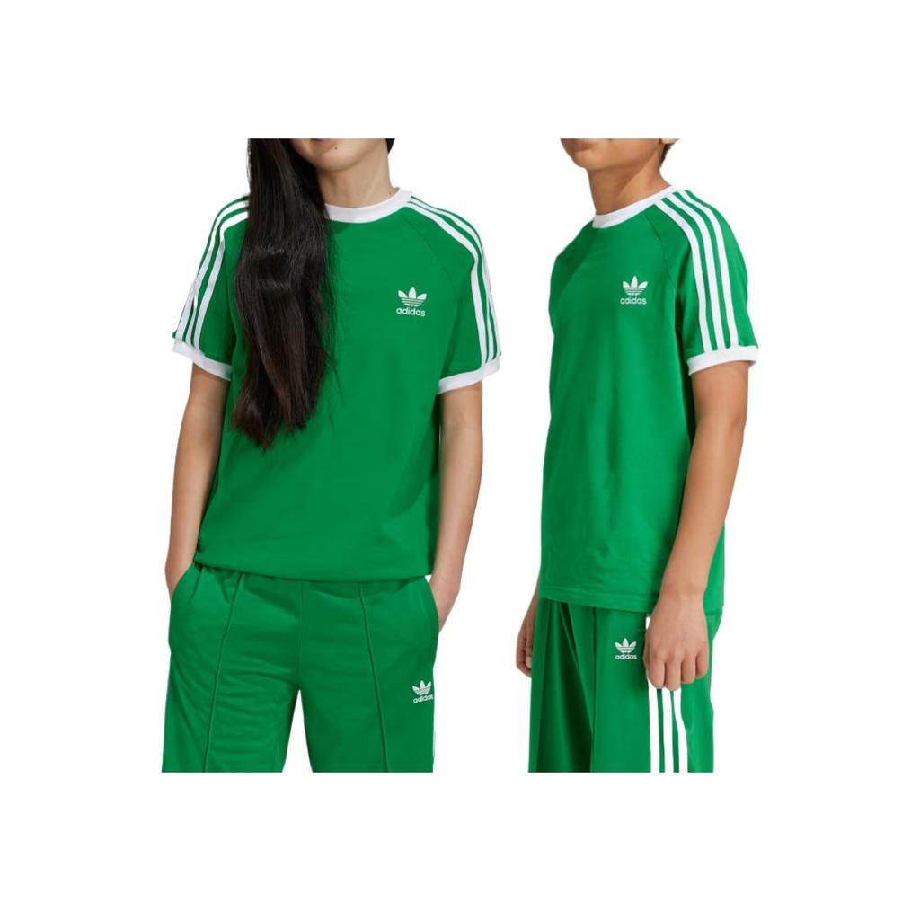 Adidas Originals T-Shirt Comfortable Fashion Versatile Short Sleeve Kids Tops Green IY7431