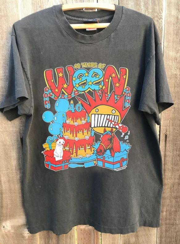 Ween 40th Anniversary Tour Band Graphic Charcoal Unisex T shirt Reprint WA4130 M