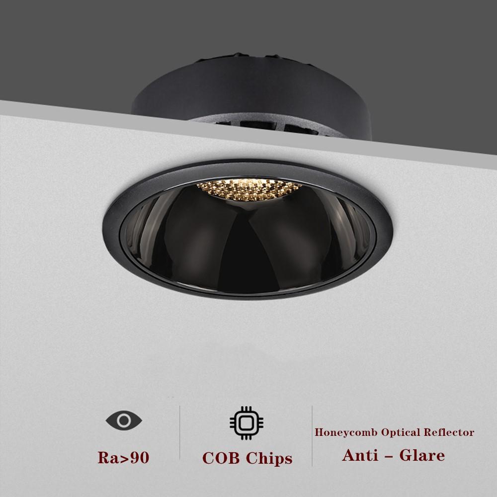 LED Einbaustrahler Deckenstrahler Schlafzimmer Modern COB Dimmbar Downlight AC90V-260V 7W 12W 20W Wohnzimmer Rundstrahler