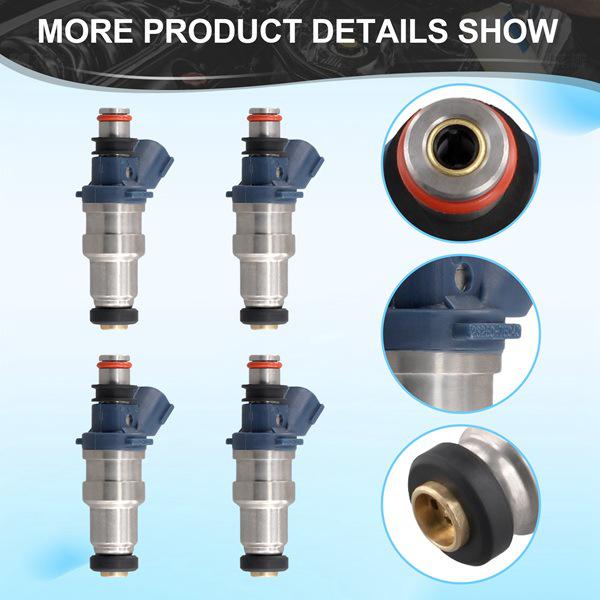 Set of 4 Fuel Injectors Compatible with Tacoma Hilux