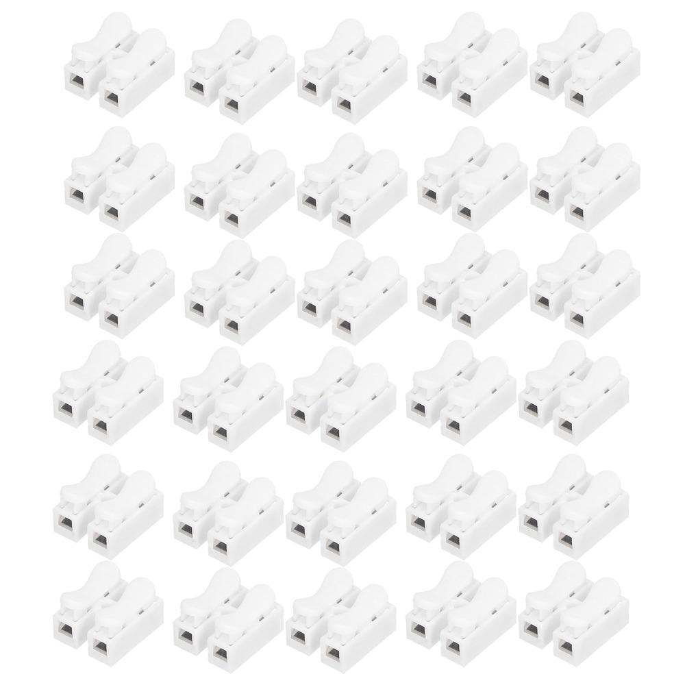 200PCS 2 Port Press Terminal Connectors 10A Quick Connector Cable Clamp For Automotive