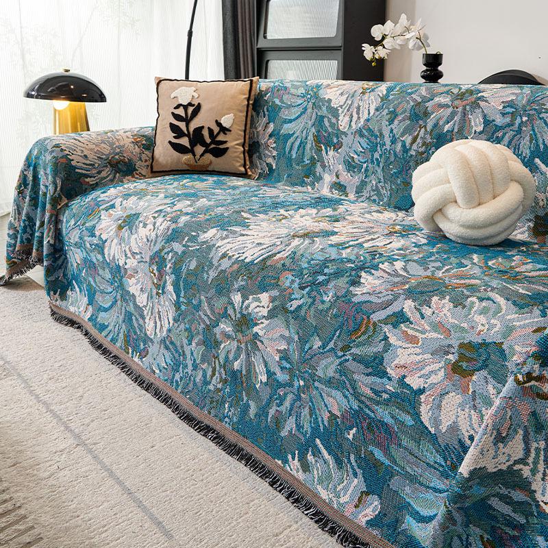 1Pc Sofa Cover Blue Enchantress Sofa Cover Autumn And Winter Warm Non-Slip Anti-Cat Scratching Home Textile